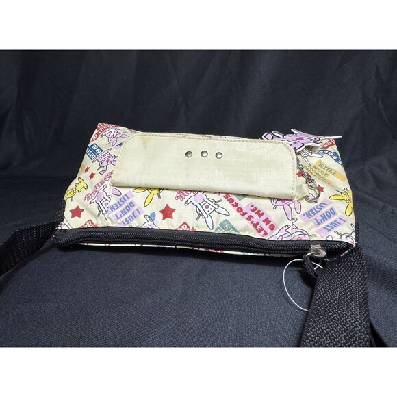 Vintage Y2K Jim Benton "It's Happy Bunny" Printed Shoulder Bag - Sassy Quotes - Picture 5 of 12